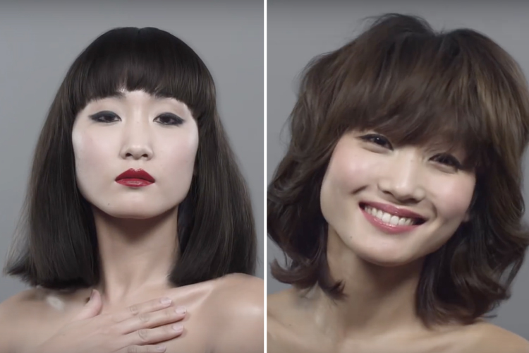 100年間の日本人女性の髪型
