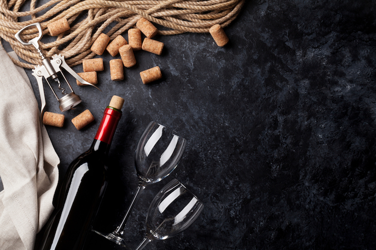 Wine, glasses and corkscrew